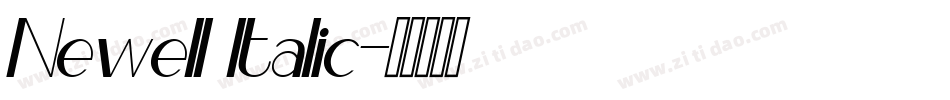 Newell Italic字体转换
